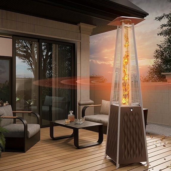 EAST OAK 48,000 BTU Patio Heater with Wheels