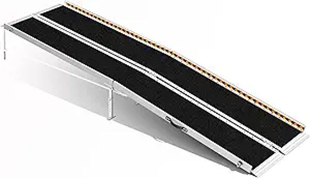 8 Feet Non-Slip Aluminum Wheelchair Ramp