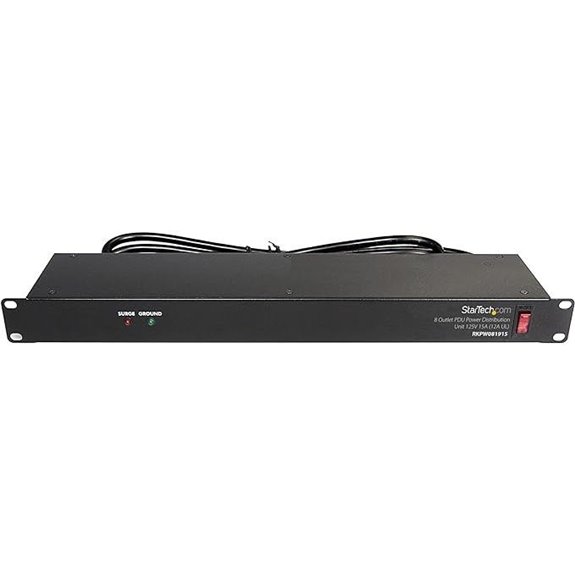 StarTech 8 Outlet 1U Rack Mount PDU Power Strip