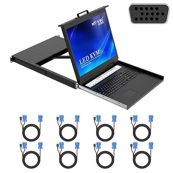 eight port rack console