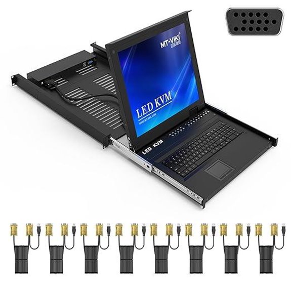 MT-VIKI 8-Port IP KVM Rack Mount Console