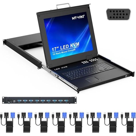 MT-Viki 8-Port VGA KVM Switch with 17 LCD