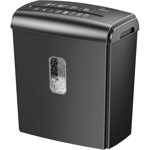 8-Sheet Micro-Cut Paper Shredder for Home & Office