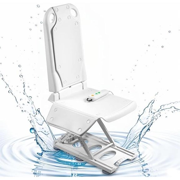 Electric Bath Lift Chair with Suction Cups and Emergency Stop