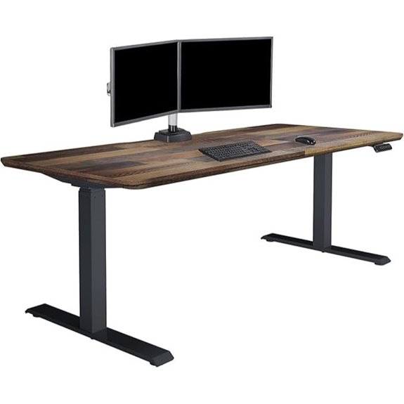 Vari Classic Electric Standing Desk 72”x30” Reclaimed Wood