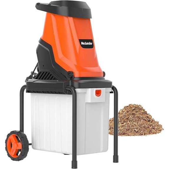 MAXLANDER 15-Amp Electric Wood Chipper with Bin