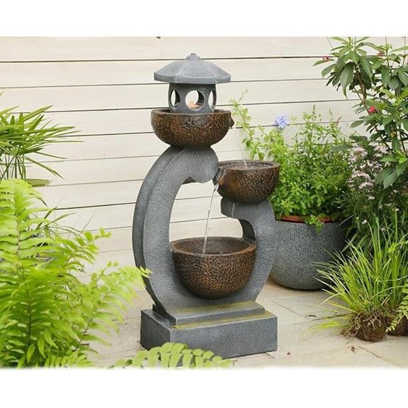Palace Lantern Water Fountain for Indoor & Outdoor Decor