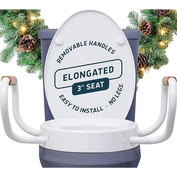 Lunderg Elevated Toilet Seat with Handles