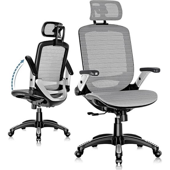 ergonomic chair with headrest