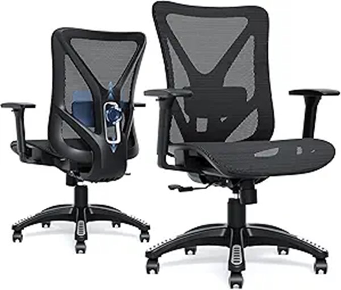 ergonomic mesh lumbar chair