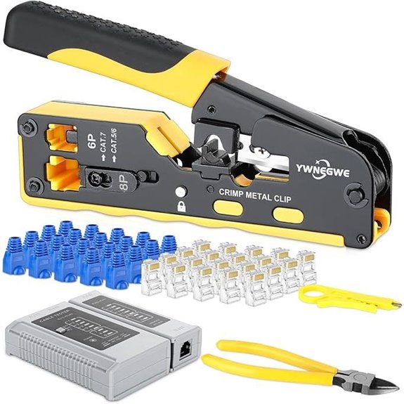 RJ45 Pass-Through Ethernet Crimp Tool Kit