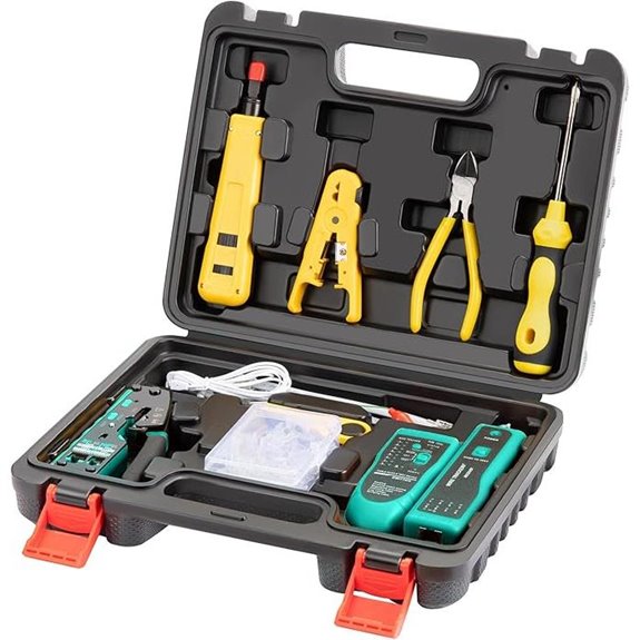 Network Tool Kit with Ethernet Crimper and Connectors