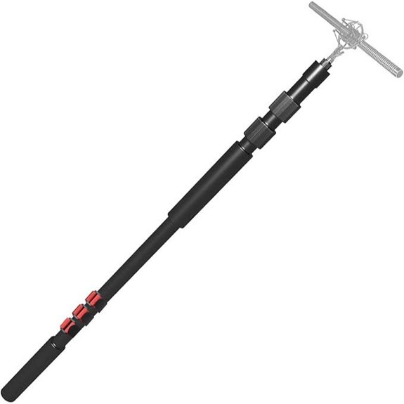 Adjustable 3ft-8.3ft Microphone Boom Pole
