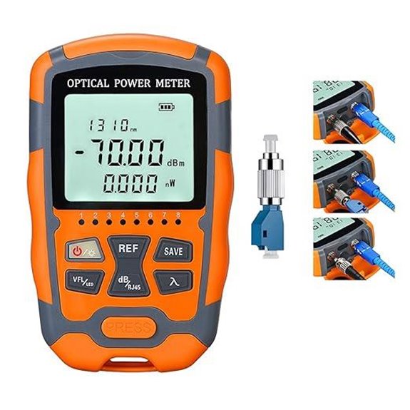 Fiber Optic Tester with Power Meter and Fault Locator