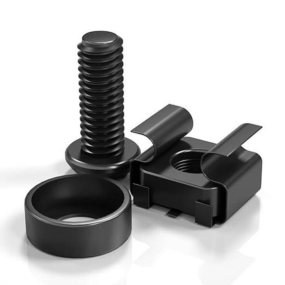 50 Pack Rack Mount Cage Nuts and Screws Set