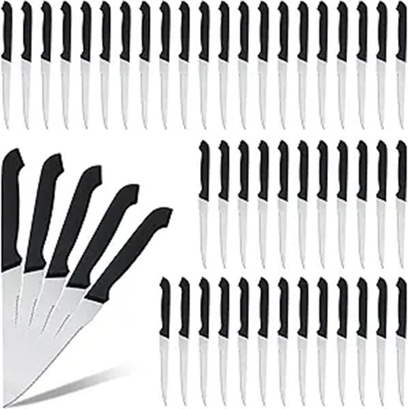 Therwen 50-Piece Serrated Steak Knife Set