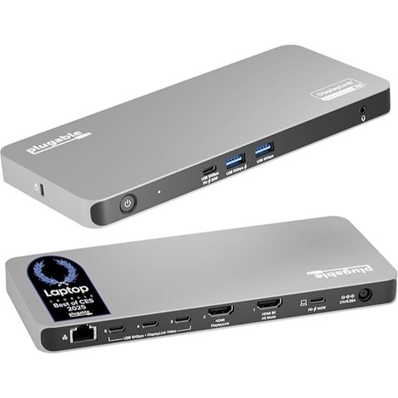 Plugable USB-C Docking Station for 5 4K Monitors