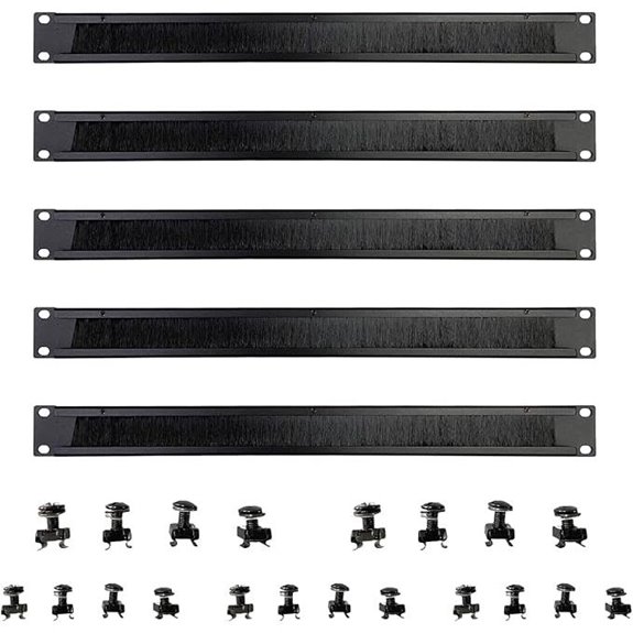 1U Cable Management Panel 5-Pack for Server Racks