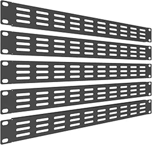 5 Pack 1U Vented Steel Rack Mount Panels
