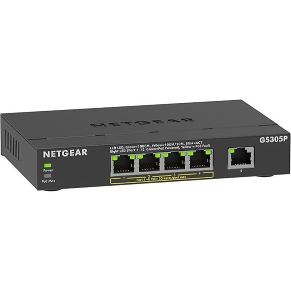 NETGEAR 5-Port PoE Gigabit Switch (GS305P)