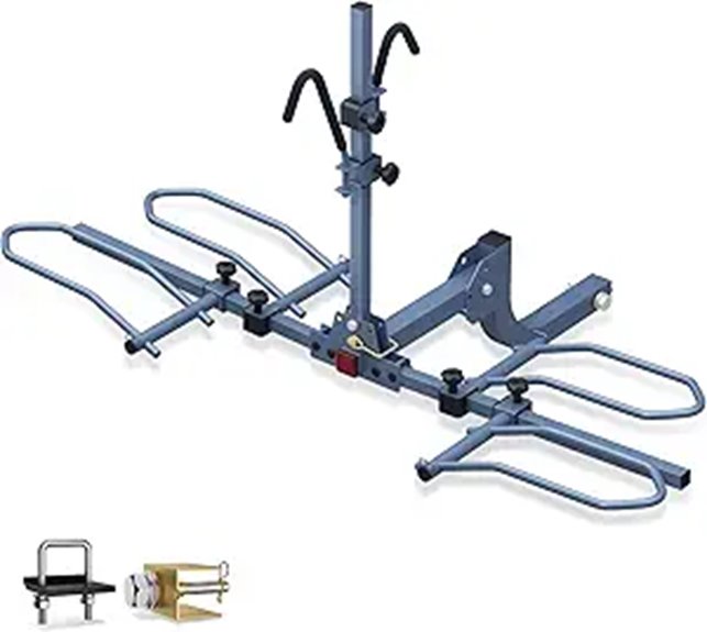 Foldable 2-Bike Hitch Rack with Tilting Feature