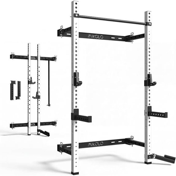 Mikolo 2 x 2 Folding Wall Squat Rack