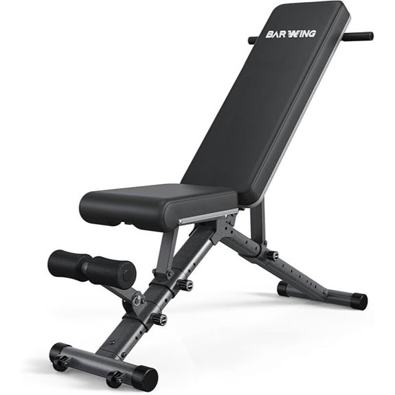 BARWING Adjustable Weight Bench with Foldable Design