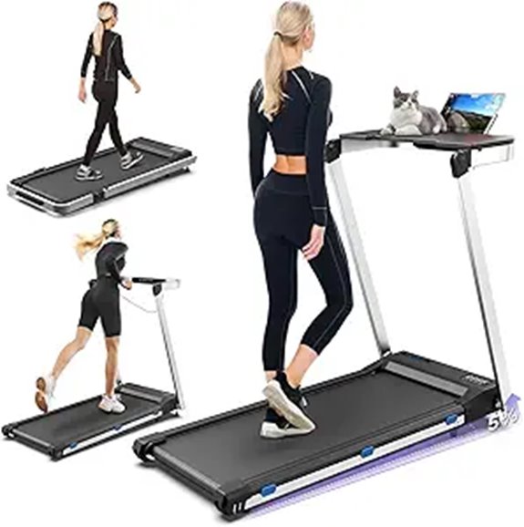 3-in-1 Foldable Walking Treadmill with Desk
