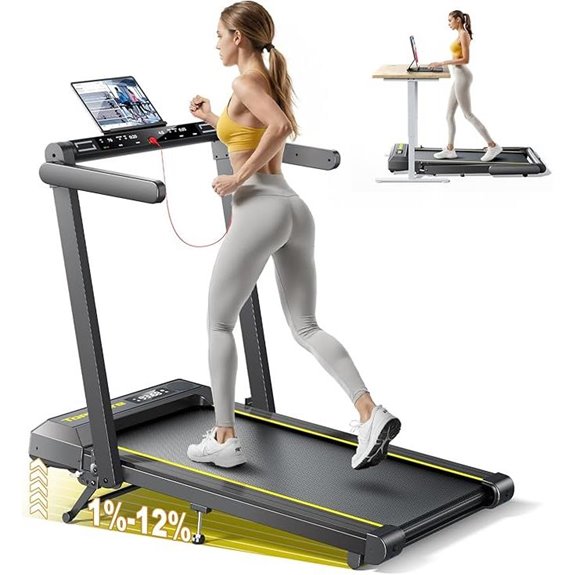 Walking Pad Treadmill with Incline Folding Bluetooth Speaker