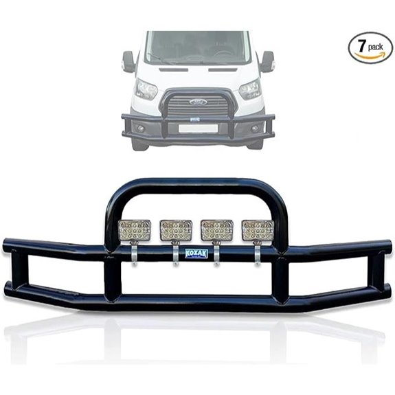 KOZAK 3-Inch Bumper Guard with LED Lights for Ford Transit