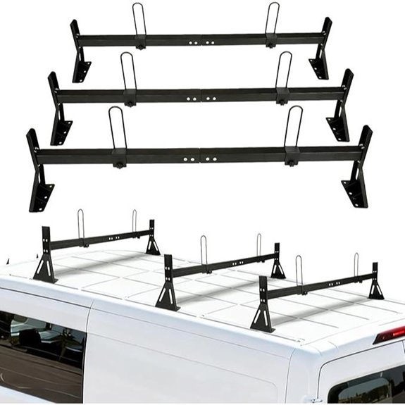 Hightall Adjustable Van Roof Ladder Rack for Ford Transit