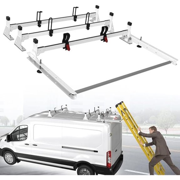 StarONE 54 Ford Transit Van Ladder Rack with Cargo Roller
