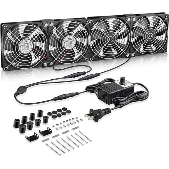 GDSTIME 4x 120mm Fans with Speed Controller