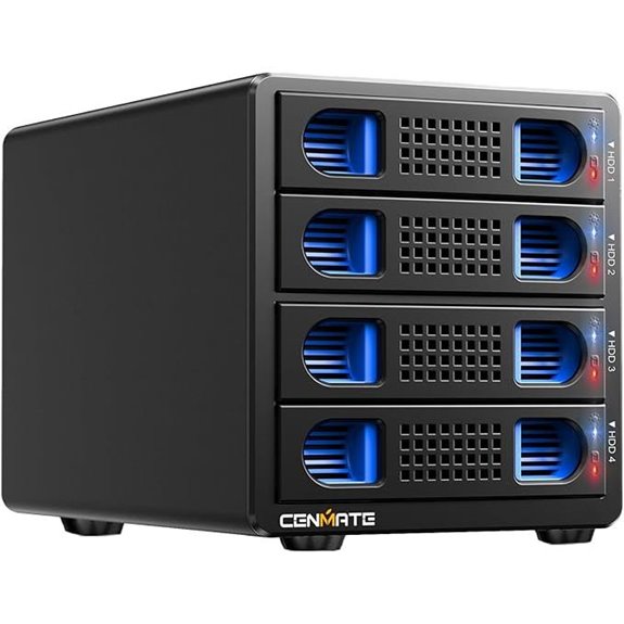 4-Bay SATA HDD/SSD Enclosure with Cooling Fan