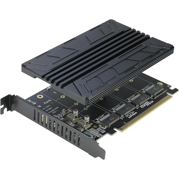 Quad NVMe PCIe Adapter with Heatsink