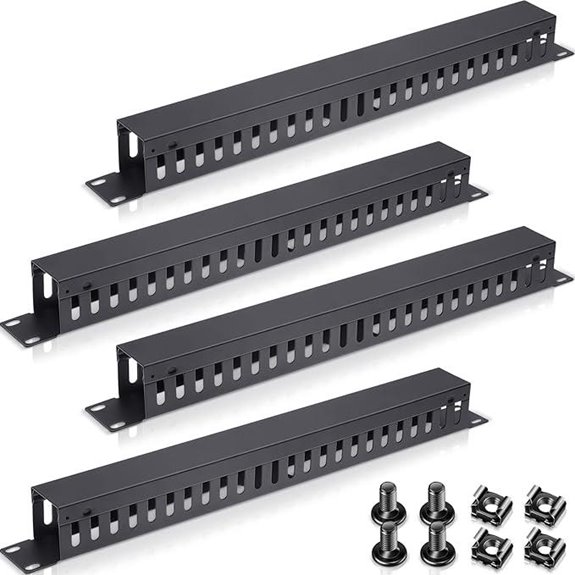 4 Pack 19-Inch Cable Management Duct for Server Racks