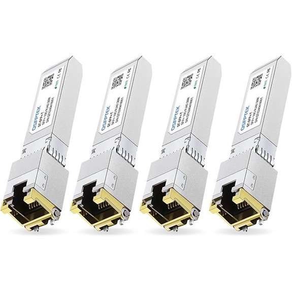 4-Pack 10GBASE-T SFP+ to RJ45 Copper Modules