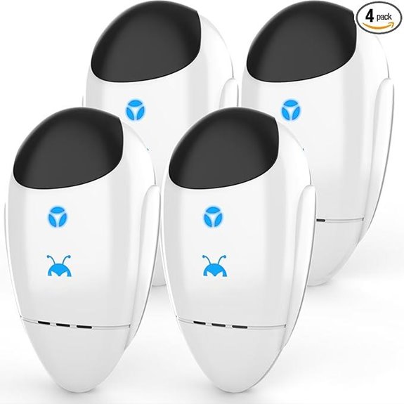 Ultrasonic Pest Repeller 4-Pack for Indoor Insects