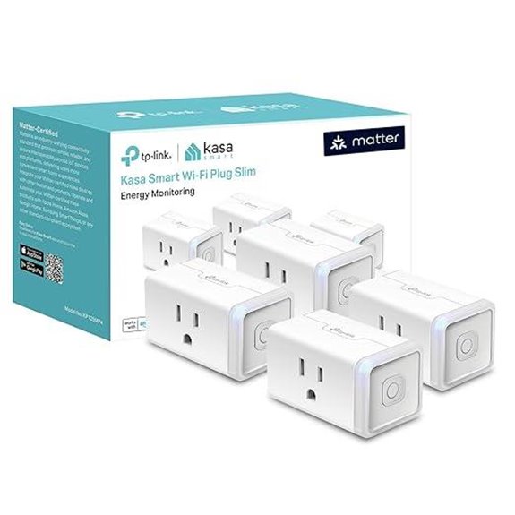 Kasa Matter Smart Plugs with Energy Monitoring (4-Pack)
