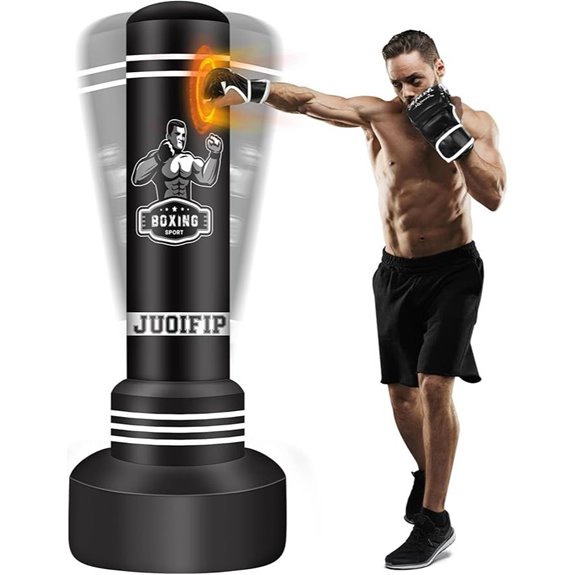Freestanding Punching Bag with Gloves & Pump