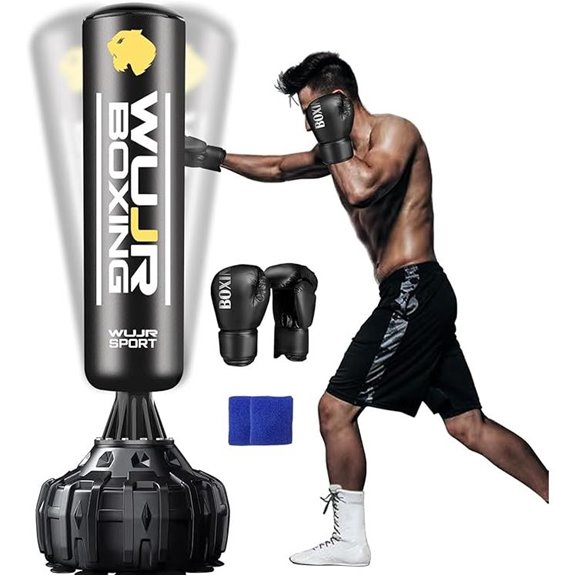 70 Freestanding Punching Bag with Gloves