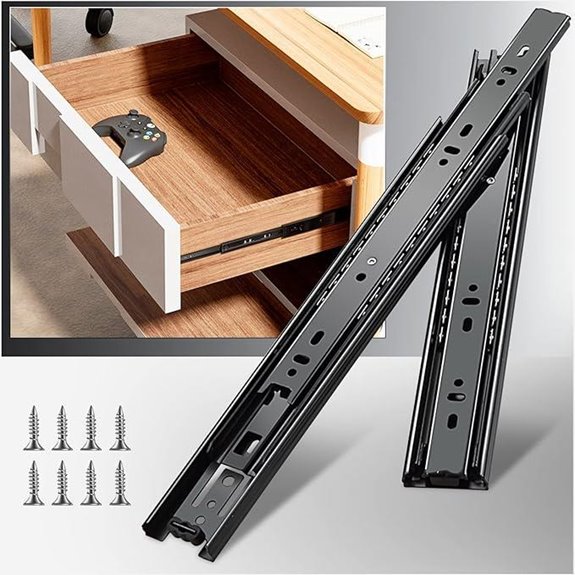 YENUO Full Extension Drawer Slides 10-24 Inch