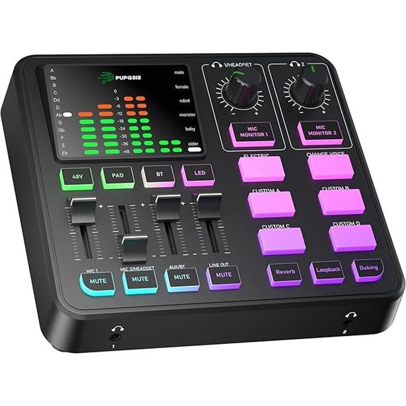 PUPGSIS Gaming Audio Mixer with Voice Effects