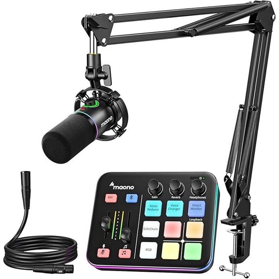 Maono Gaming Streaming Bundle: Mixer & Dynamic Microphone