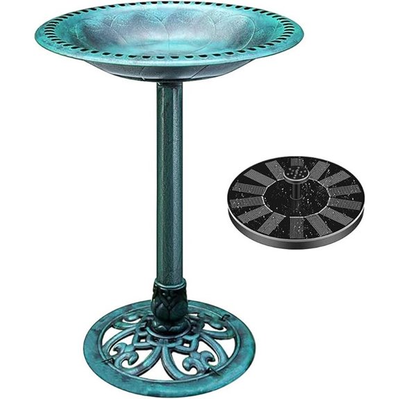 VIVOHOME Garden Bird Bath & Solar Pond Fountain