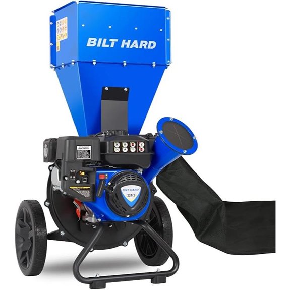 BILT HARD Gas-Powered Wood Chipper 7.5 HP 3 Capacity