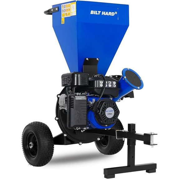 BILT HARD Gas Wood Chipper with Tow Hitch