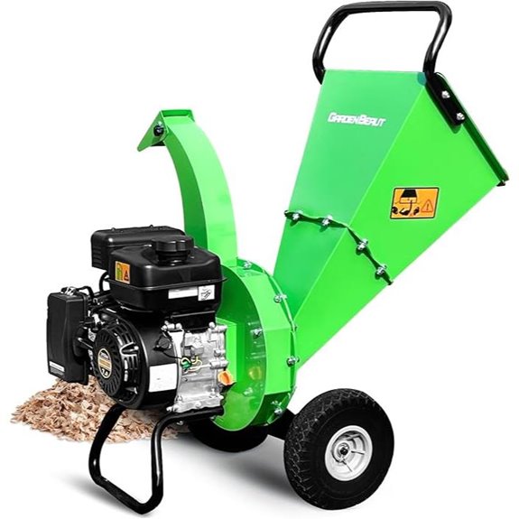 S3 Gas-Powered Wood Chipper Shredder 7HP 3 Capacity
