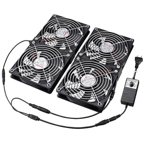 Wathai 4x120mm GPU Mining Rigs Fan with Speed Control