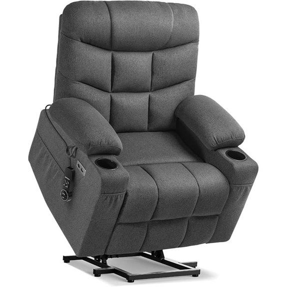 Tami Tami Dual Motor Power Lift Recliner Gray